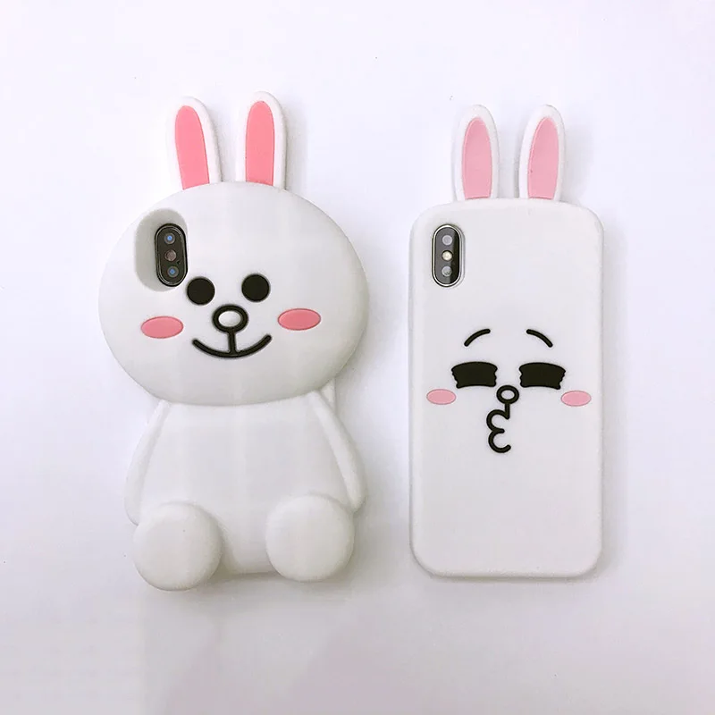 3D чехол для телефона с изображением медведя из мультфильма iPhone X 6 S 7 8 Plus XR XS Max