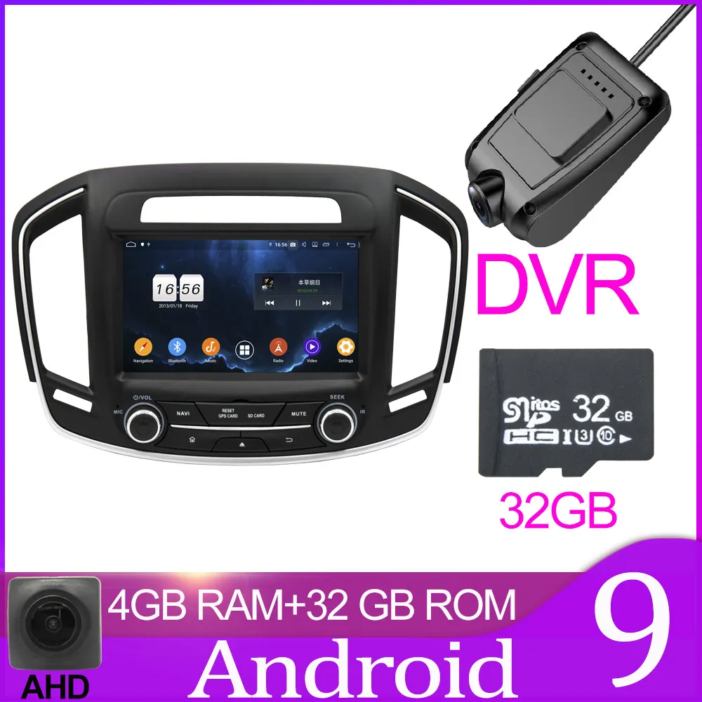 32GB With DVR Owtosin Восьмиядерный Android 9,0 Автомобильный DVD Радио для Buick Regal Vauxhall Insignia/Opel Insignia Автомобильный gps навигатор - Цвет: 32GB With DVR