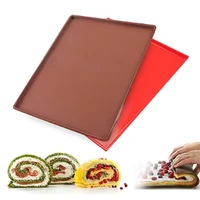 dough mat non stick silicone baking mat pad swiss roll baking sheet rolling cake cookie macaron bakeware baking tools