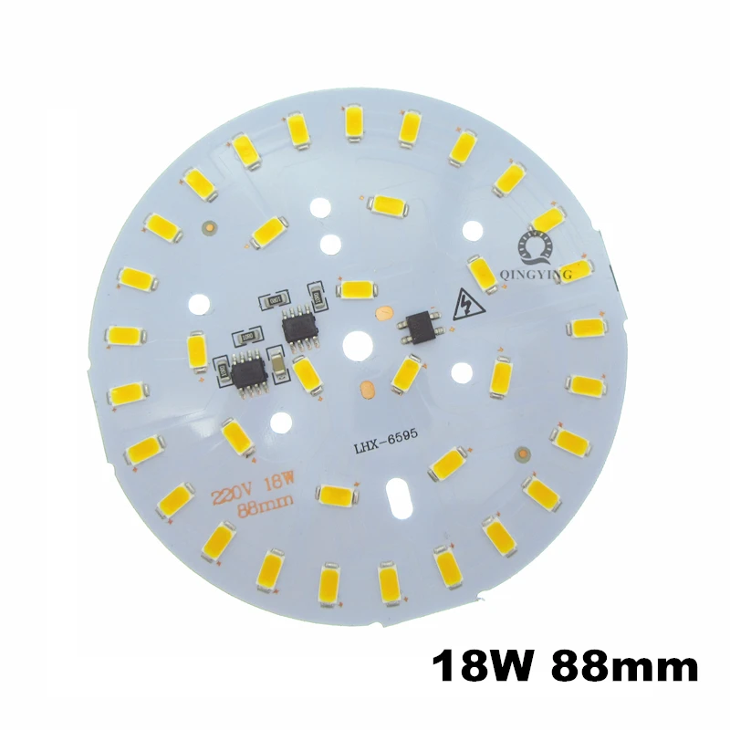 20 шт. 220 В SMD 5730 Светодиодная печатная плата с регулируемой яркостью 3 Вт 5 Вт 7 Вт 10 Вт 12 Вт 15 Вт 18 Вт 24 Вт интегрированная интеллектуальная Интегральная панель ic, белая, теплая, белая