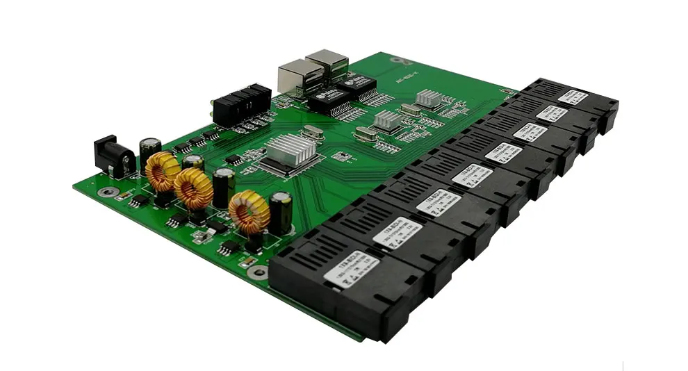 10/100/1000M 8 SC 2 RJ45 utp Gigabit Ethernet-коммутатор Ethernet волоконно-оптический преобразователь 8 Порты и разъёмы 1,25 г SC блок печатных плат