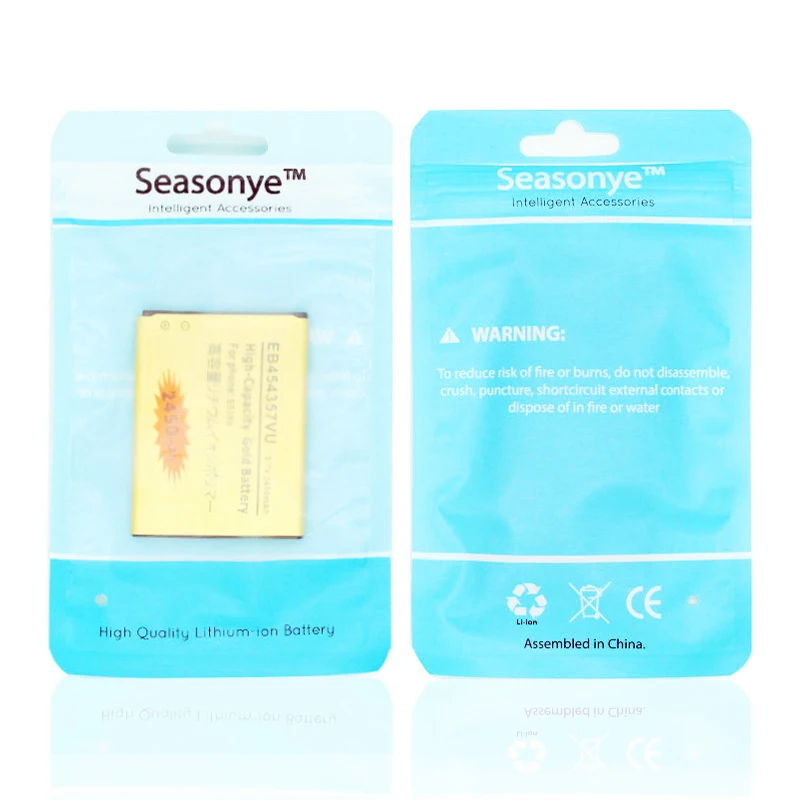 Seasonye 2450mAh EB454357VU Золотой Сменный аккумулятор для Samsung Galaxy Y S5300 S5360 S5380 S5368 I509 GT S5368D Wave