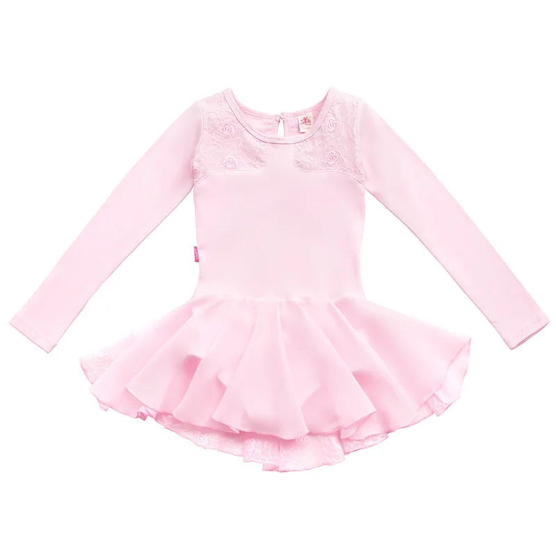 2018 Новое Детское танцевальное платье с длинным рукавом детское для танцев Мягкий