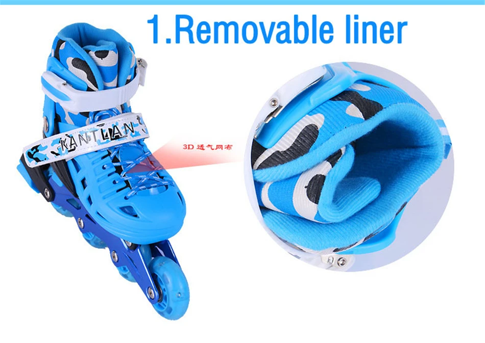 Одиночные мигающие роликовые коньки для детей PU Роликовые кроссовки Quad Skate регулируемые Инлайн ролики для слалома обувь хорошая как SEBA IA70