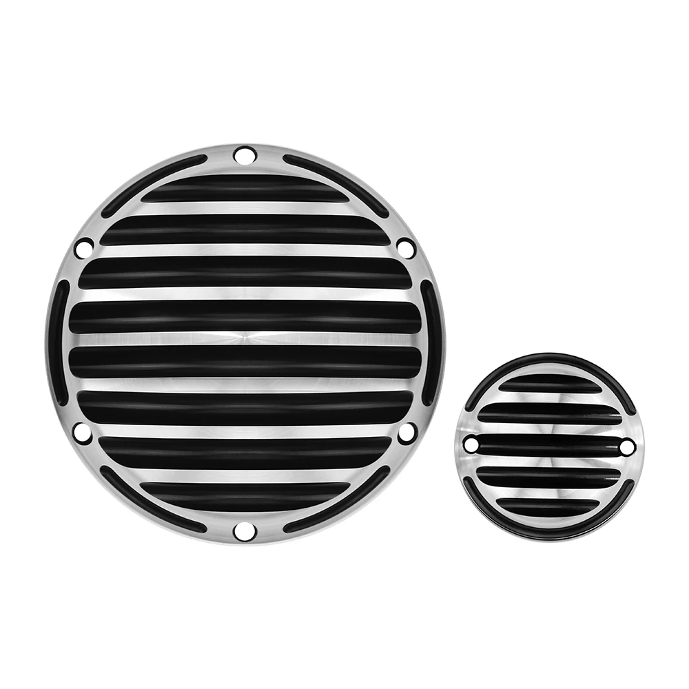 

Motorcycle Black&Chrome Derby Timer Clutch Timing Covers Engine Cover Fit For Harley Sportster Iron XL883 XL1200