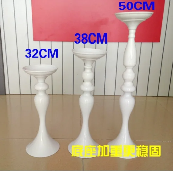

50cm/19.69" height wedding column flower T road lead white master table candlestick for wedding decoration 10pcs/lot