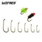 Крючок для вязания мух, для влажных мух, Нимфа, крючок для мух, острые Крючки для мух, бронзовый Размер 10, 12, 14, 16, 18, 20, 500 шт.