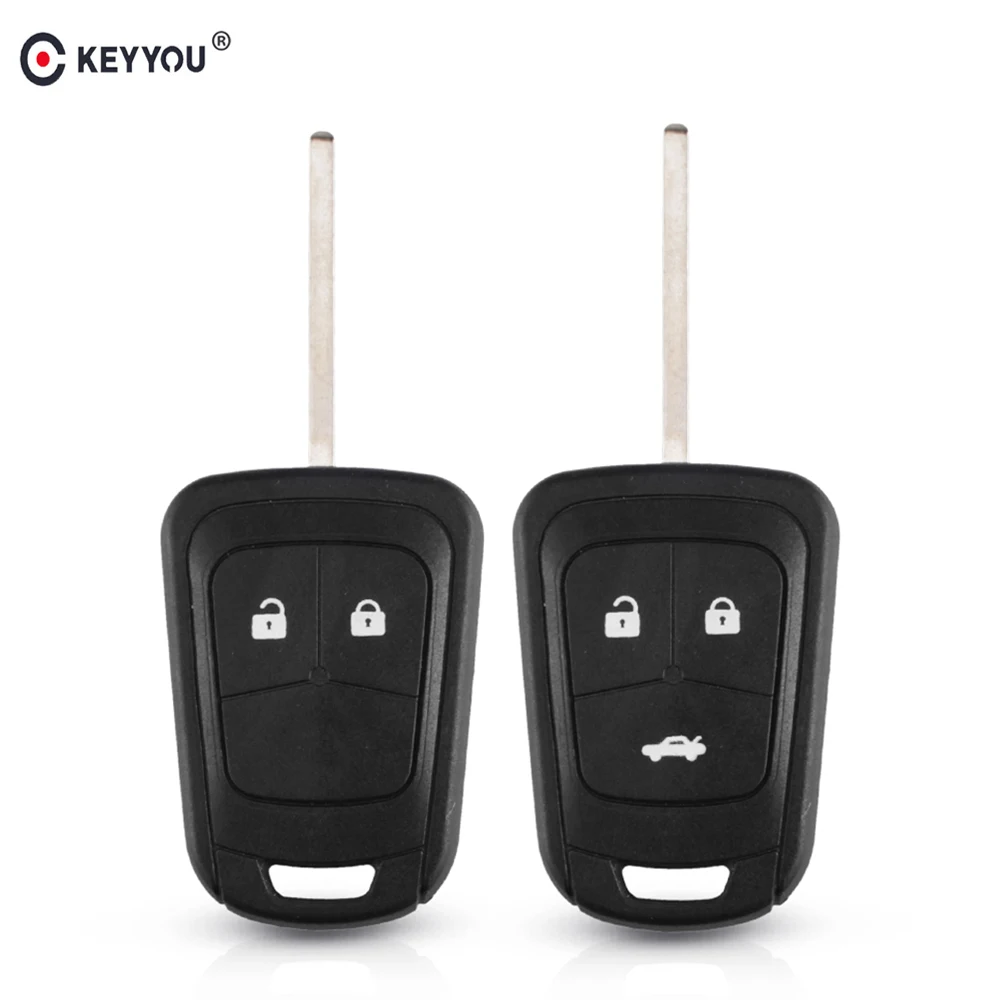 KEYYOU 2/3 кнопки дистанционного ключа автомобиля оболочки Fob чехол для Chevrolet AVEO Opel