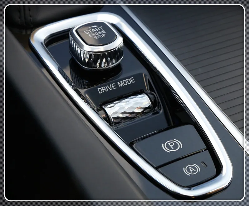 For Volvo XC60 2018 2019 / XC90 2015 2016 2017 ABS Chrome Car electronic handbrake frame cover trim Auto accessories | Автомобили и