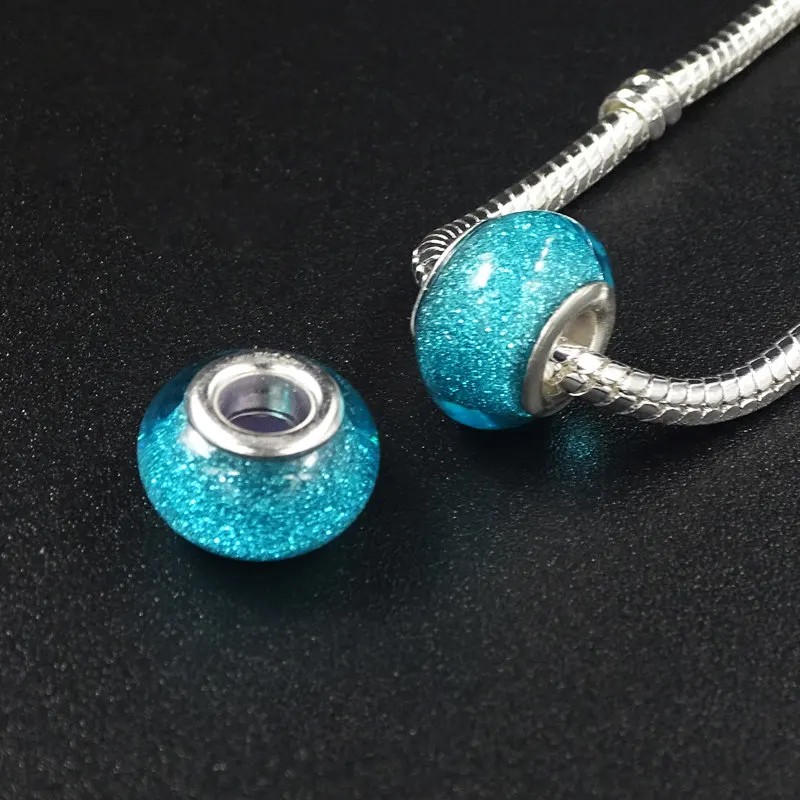 12 шт./лот свободные бусины из смолы подходят для браслетов Pandora с подвесками и