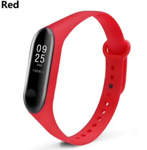 Red Ремешок mi Band 3 4 для Xiao mi band 3/4 ремешок для часов mi 3 4 pulsera correa mi band 3/4 сменный силиконовый браслет - Цвет: Red