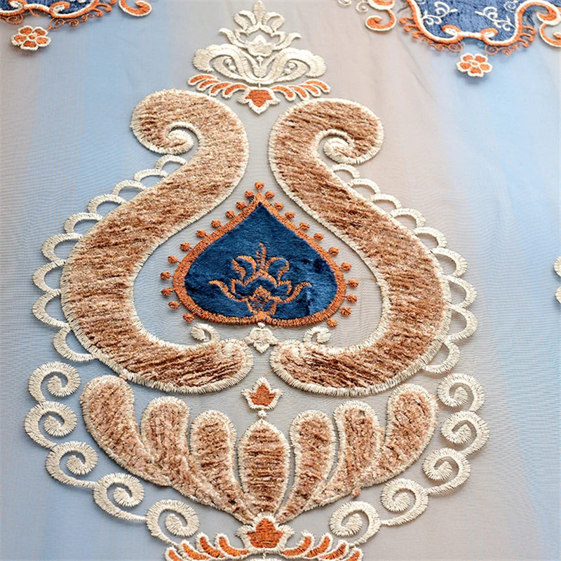 2019 роскошные виллы в европейском стиле вышитые декоративные шторы пол для на