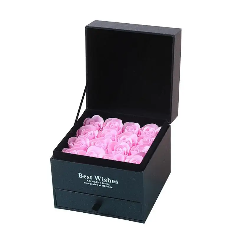 16pcs Pink Романтическая роза медведь игрушка для женщин девушки Мыло Цветок День рождения Свадебные украшения вечерние юбилей день Святого Валентина подарок для девушки - Цвет: 16pcs Pink