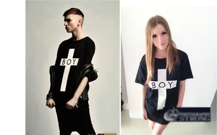 $11=NEW ARRIVAL!!!2013 summer BOY LONDON cross bigbang men's women's cotton t-shirt 4091 | Мужская одежда