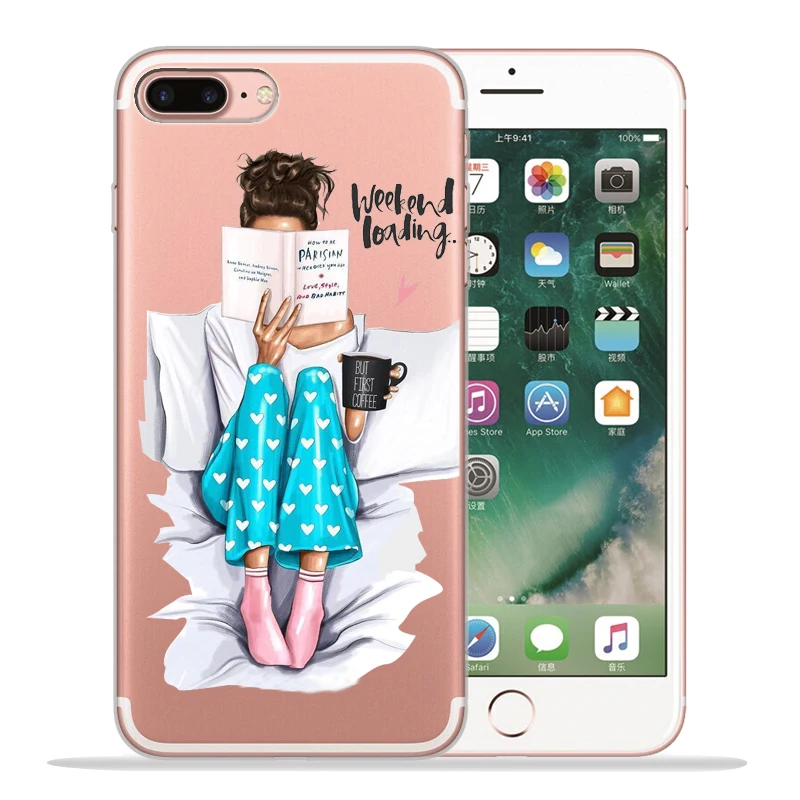 10 Модный чехол для телефона Super mom Dad Girl для iPhone 8 7 6 6S Plus X XS MAX XR 10 мягкий силиконовый чехол Etui - Цвет: 10
