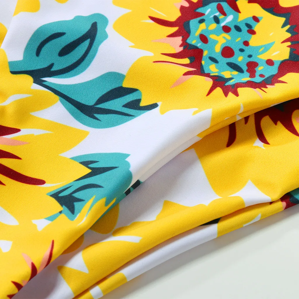 Женский купальник с подсолнухами SAGACE сексуальный бикини большого размера