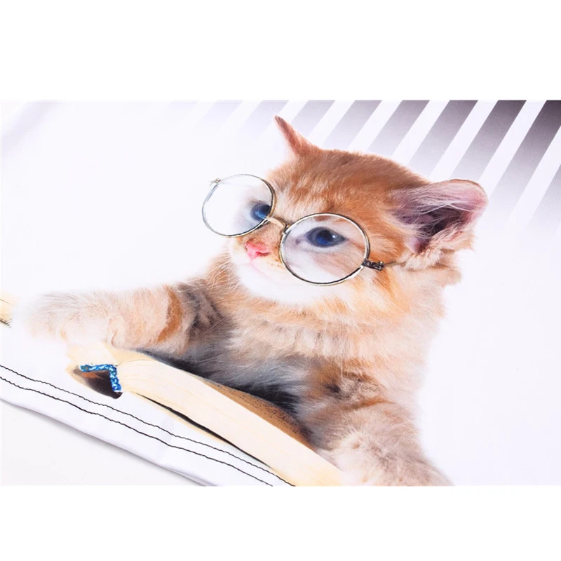 Мужская и женская футболка в полоску с 3D короткими рукавами Dr. cat изображением