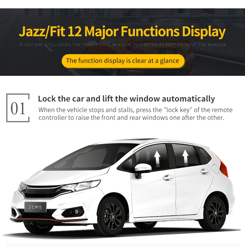 Для Honda Jazz/Fit Window Closer Lift Авто свернуть 4 двери окно закрыть заднего вида складной closeing