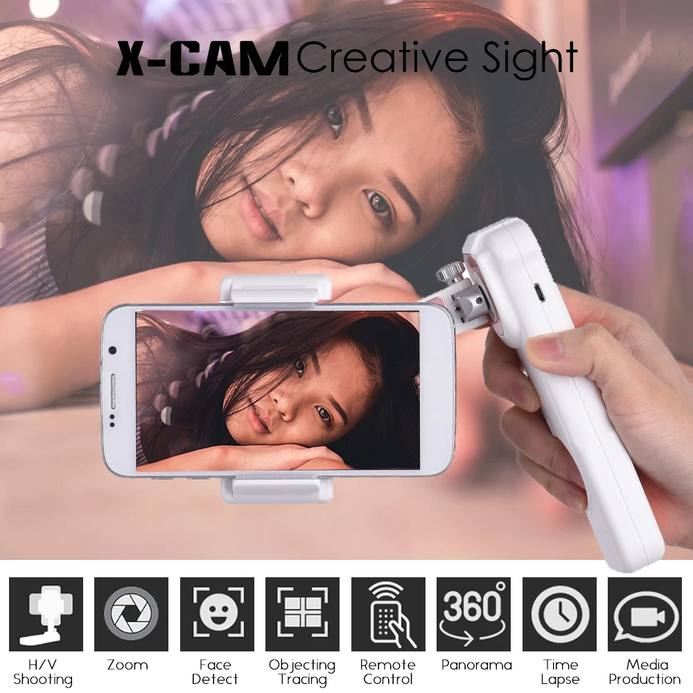 Ручной Стабилизатор X-CAM Прицел 2 S 2 оси складной штатив таймлапс для iPhone X/8/7/7plus/huawei/сотовый телефон Xiaomi