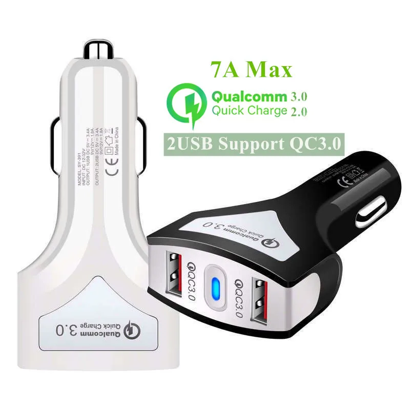 Быстрая зарядка 3 0 2 автомобильное зарядное устройство 5V3A QC быстрая Dual USB