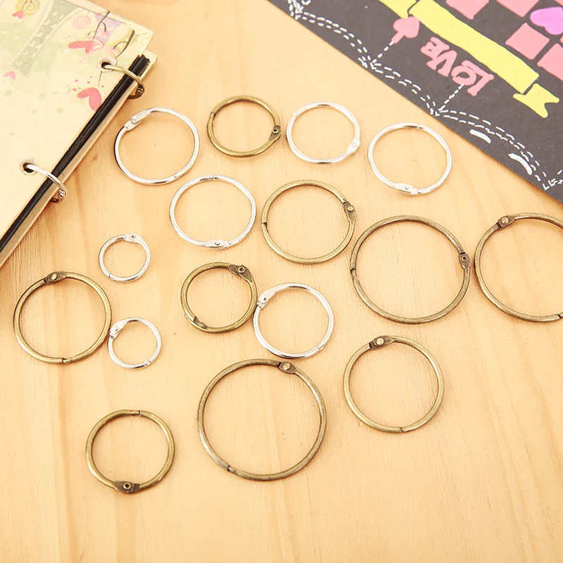 10 шт./лот металлическое кольцо для связывания незакрепленный блокнот с листьями