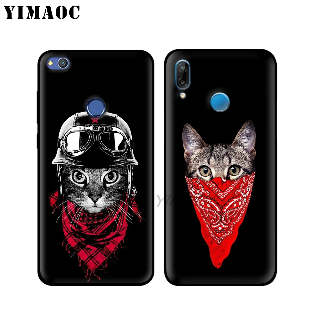 YIMAOC Кот-Гангстер бандана мягкий чехол для huawei P30 P20 Pro P10 P9 P8 2015 2017 P Smart плюс Z 2019 Nova 5i 4