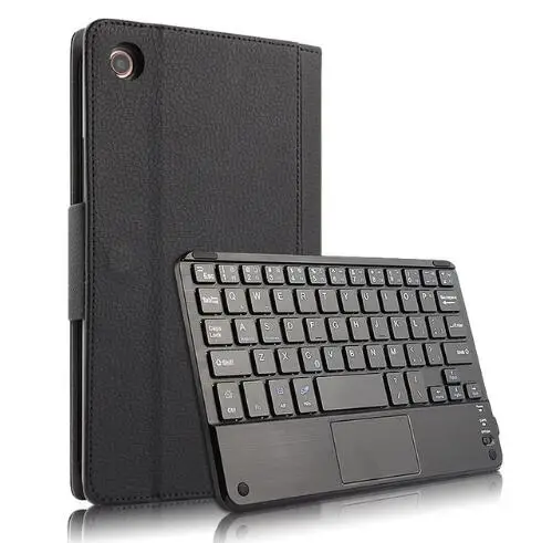 Черный Чехол для Xiaomi mi Pad 4 mi Pad4 Беспроводная bluetooth-клавиатура PU кожаная защитная mi Pad 4 mi Pad " чехол для планшета+ ручка - Цвет: Черный