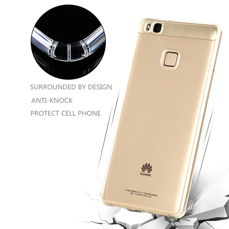 Rooyee Чехол Для Huawei P9 Lite крышка p9lite мягкого силикона роскошные прозрачная huawai hauwei huwawei случай р 9 lite ясно ТПУ|case