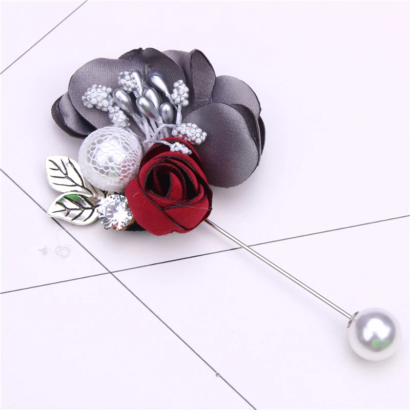 

fashion pearl brooch jewelry fabric flower pin rhinestone brand brooches cute broche pins metal leaf brooches for women gift