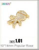 one piece 17*20mm Handmade Brass Cubic Zirconia Bees Chrams Connectors DIY Jewelry Bracelet Necklace Making Model: VS54