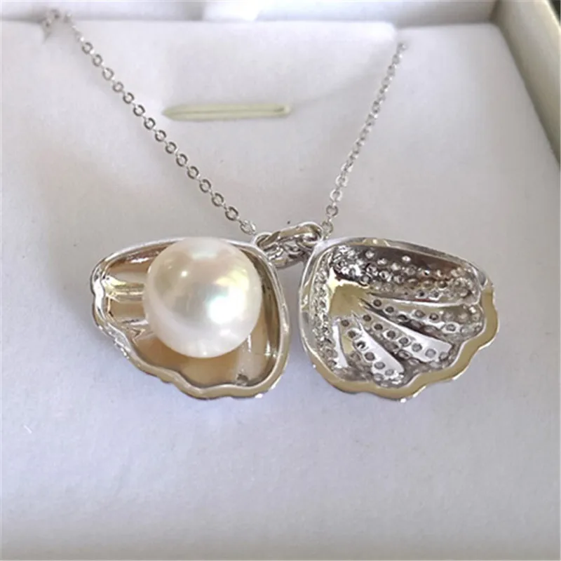 Женское ожерелье из серебра 100% пробы с натуральным пресноводным жемчугом|freshwater