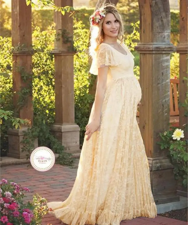 Sweety Кружево Средства ухода за кожей для будущих мам платье Подставки фотографий