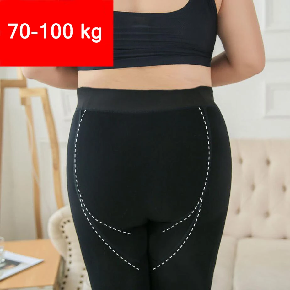 Xxxl 70 100 кг 620 г теплые женские сексуальные колготки зимние плотные без ног с