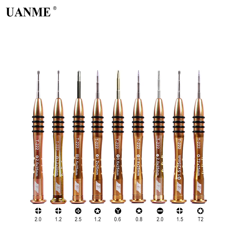 UANME T 222 1 штука Прецизионная отвертка Профессиональный инструмент для ремонта