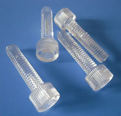 M4 Шестигранная накатанная головка крышки акриловый Винт Прозрачный