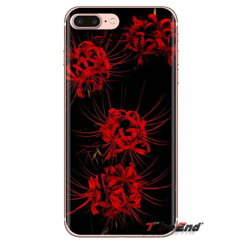 Прозрачный чехол из ТПУ для iPod Touch Apple iPhone 4 4S 5 5S SE 5C 6 6S 7 8 X XR XS Plus MAX Red Spider Lily Cluster