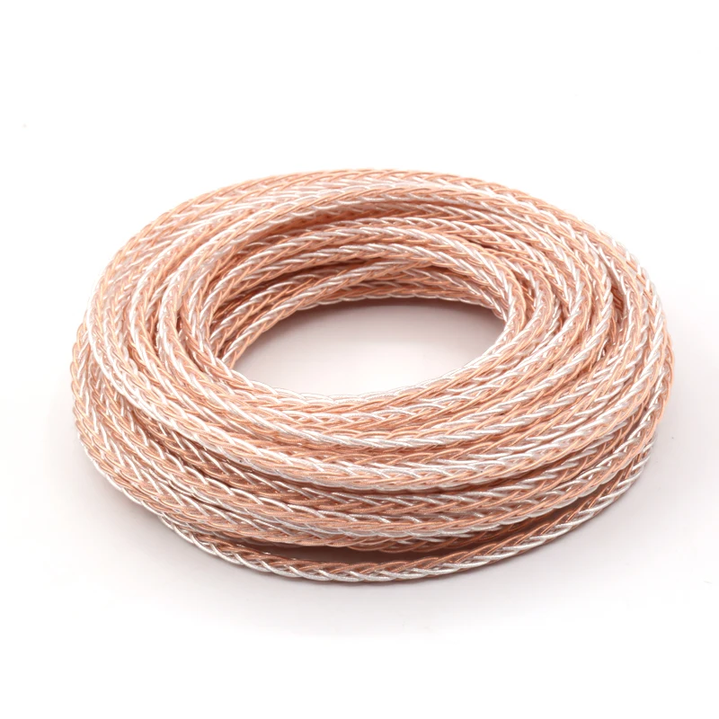 1 м Twist cable PTFE OCC медный посеребренный кабель для наушников обновленный провод