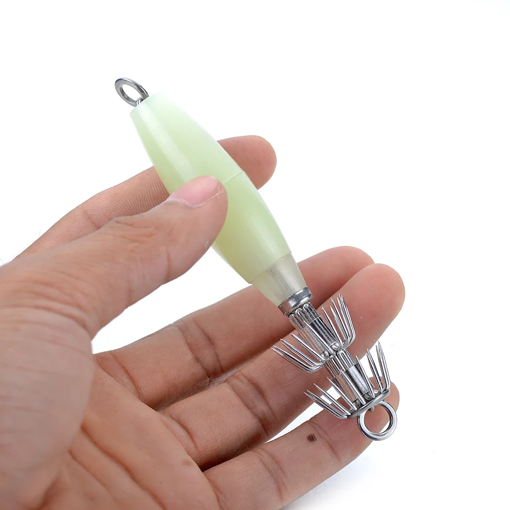 Высококачественный светящийся крючок для кальмара диаметром 1 7 см 32 крючка цифры