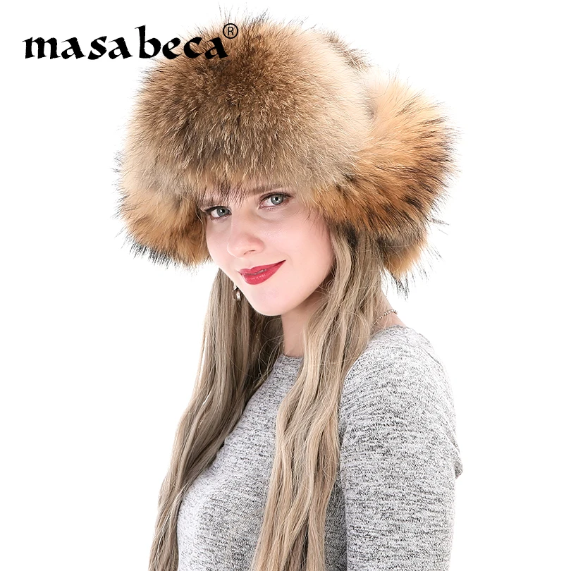 Натуральная Меховая зимняя шапка женская дизайнерская Ушная муфта Модная