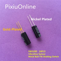 10pcs yt2017 sw520d vibration sensor metal ball tilt shaking switch nickel platedgold plated highly sensitive free shipping