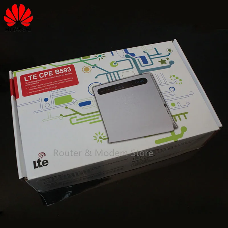 

Unlocked New HUAWEI B593 B593u-12 B593s-12 4G WIFI Router 4G 100Mbps LTE CPE Wireless Gateway Huawei With Antenna