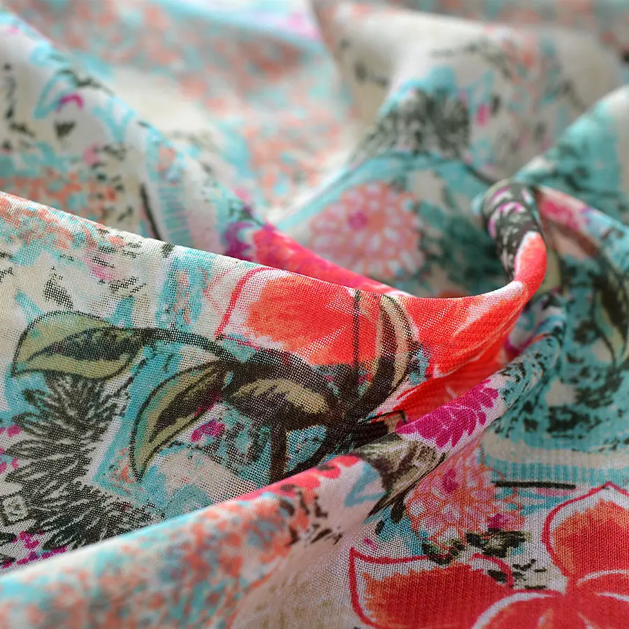 Женский шифоновый кардиган с цветочным принтом кружевная шифоновая накидка