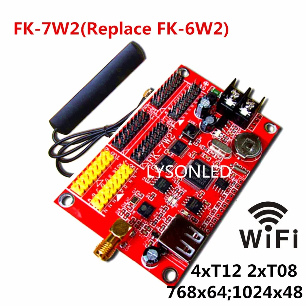 

20 pcs/lot FK-7W2 WIFI LED Control Card , Monochrome & Dual Color Scrolling Message Display Controller Mobile APP U-Disk
