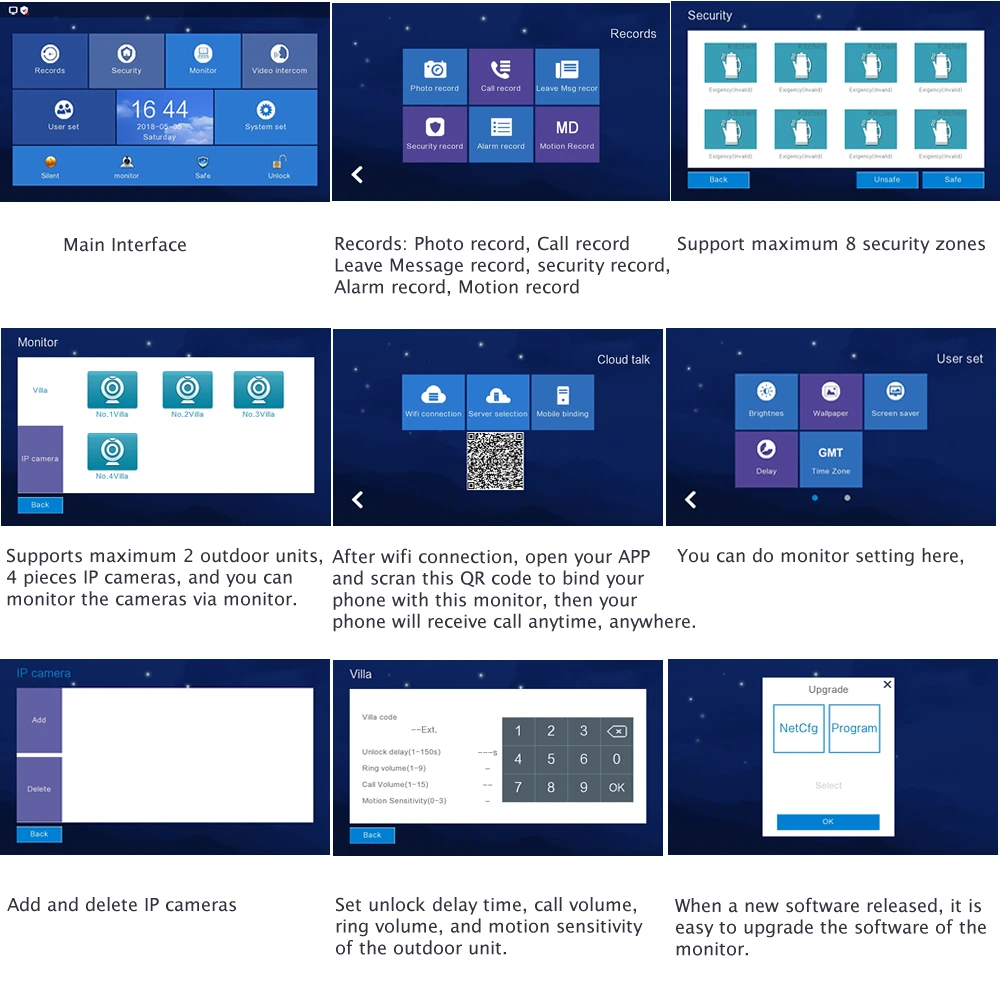 Видеодомофон HomeEye 720P Wi-Fi IP с поддержкой Android/IOS | Безопасность и защита
