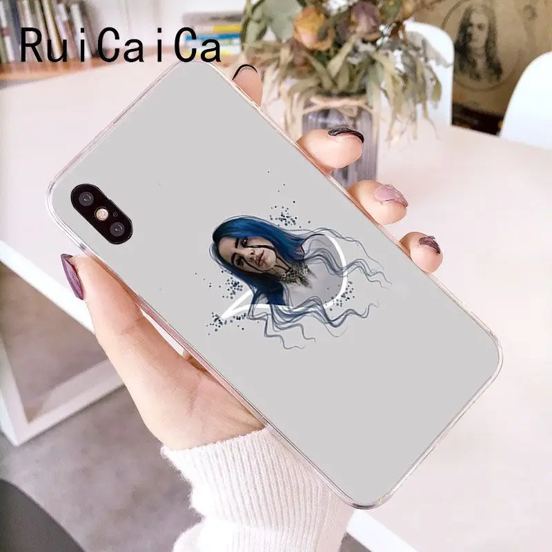 RuiCaiCa Billie Eilish Khalid TPU Мягкий резиновый чехол для телефона iPhone X XS MAX 6 6S 7 7plus 8 8Plus 5 5S XR 10