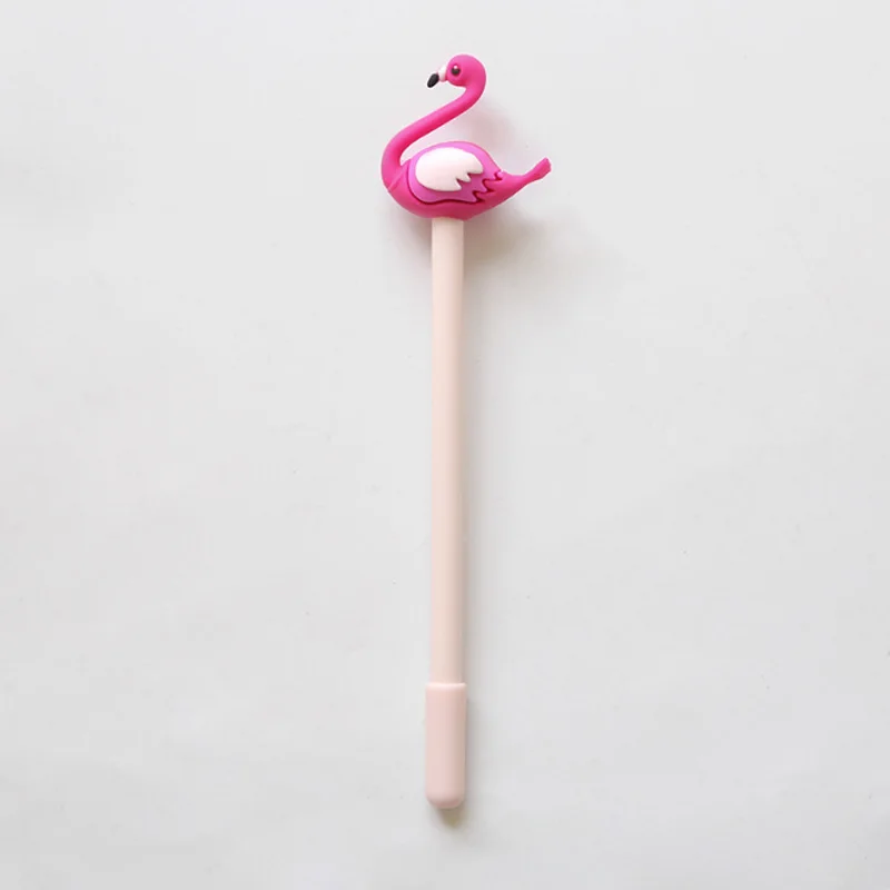 

2 pcs/lot Cute Flamingo modeling gel Pen kawaii stationery School Supplies Office Supplies Cute writting pens paperlaria