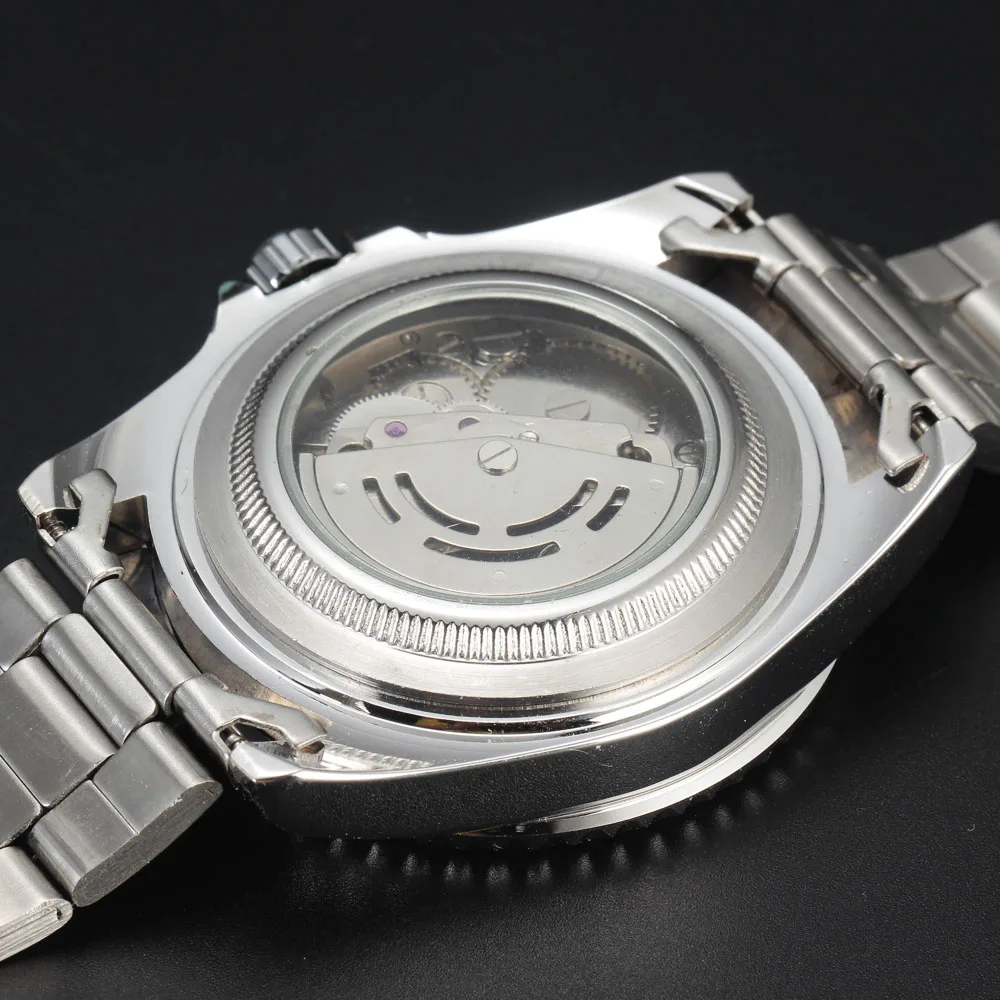 WINNER классические часы со стальным ремешком и хронографом с поворотным корпусом