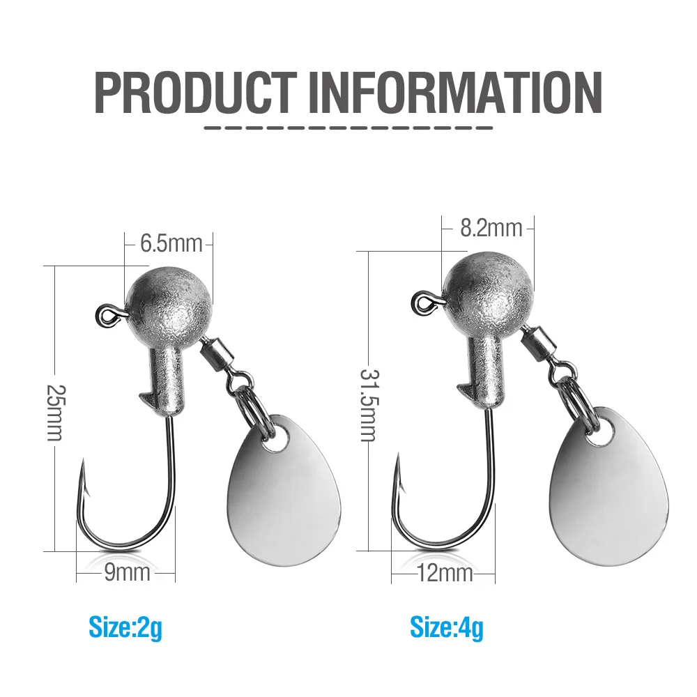 DONQL 5 шт. Lead Jig Head рыболовный крючок 2g 4g приманка со свинцовым для ловли на приманку