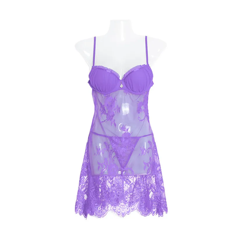 2018 летние Для женщин полупрозрачные чистая пряжа белье пикантные кружевные