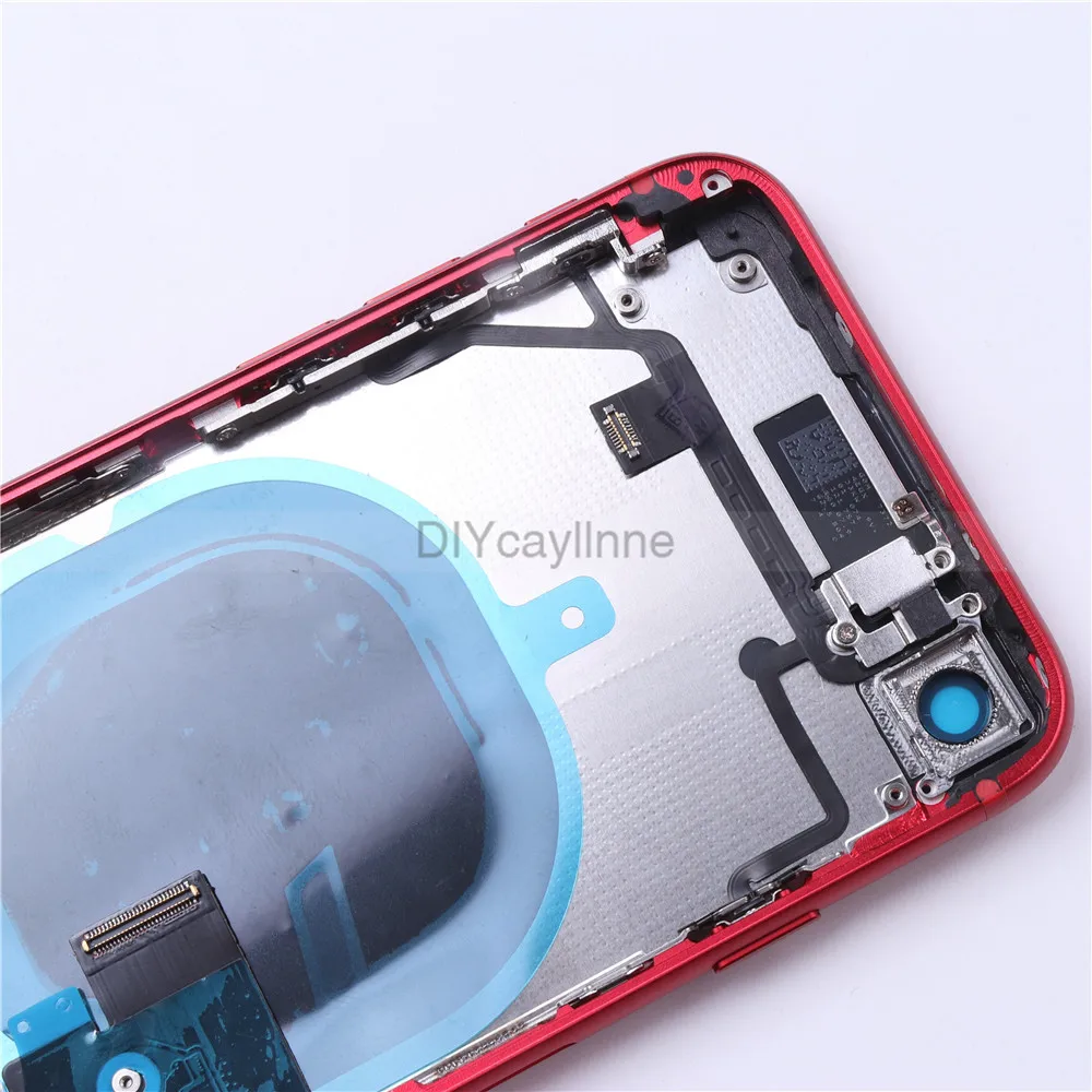 AAA задняя крышка корпуса с небольшими частями для iPhone 8 8plus X 8P средняя рамка с винтами кнопки Flex Замена
